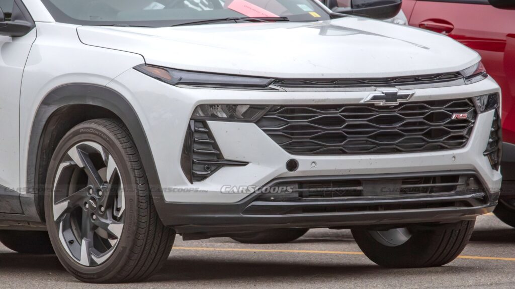 Uncamouflaged 2027 Chevrolet Trax RS prototype spotted in a parking lot (Photo credit: Baldauf)