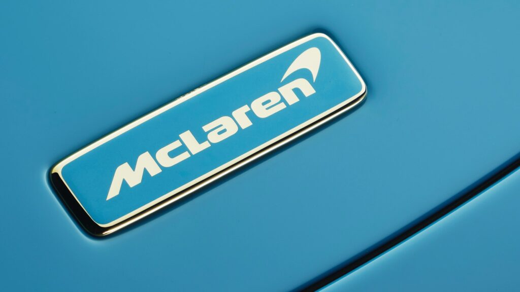 McLaren badge representing the company's newly confirmed SUV program (Photo credit: McLaren)