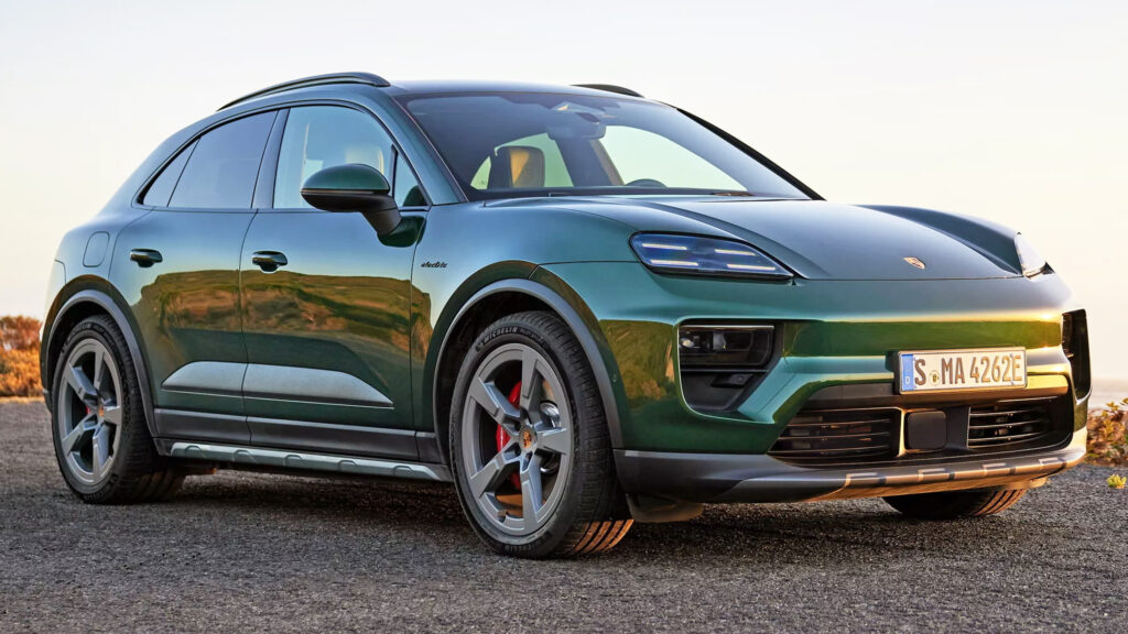 Porsche Macan electric SUV, a potential future recipient of recycled-material battery cells (Photo credit: Porsche)